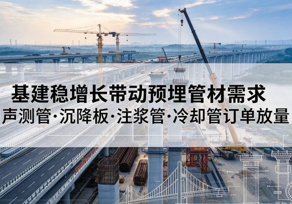 宁乡基建稳增长带动预埋监测管材需求，声测管、沉降板、注浆管订单持续放量